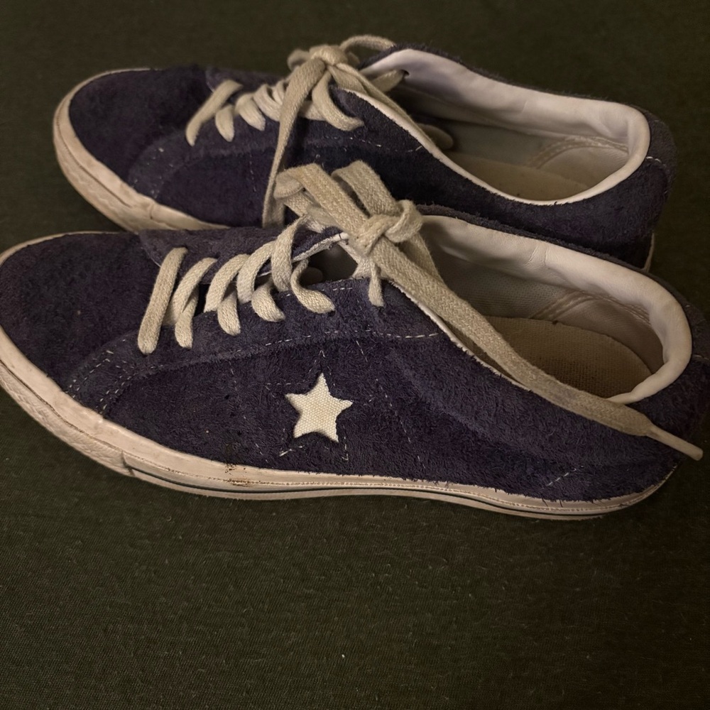 Vintage Converse Dark Blue Suede One Stars